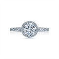 Tacori Engagement Rings in White Gold containing Diamond 2639 RDP 8.5 W