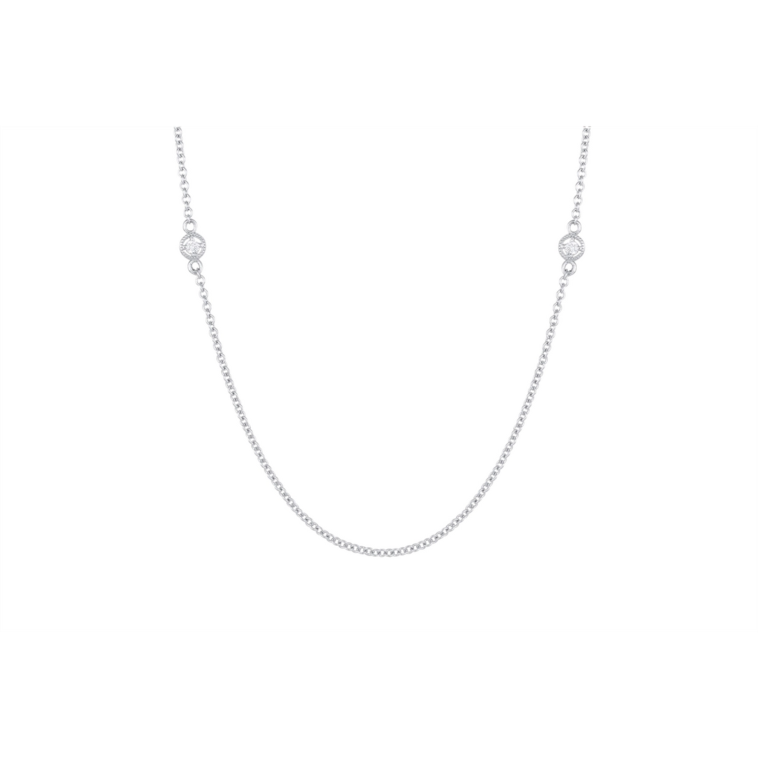 Tacori Necklaces in White Gold containing Diamond FC 107-18 UP
