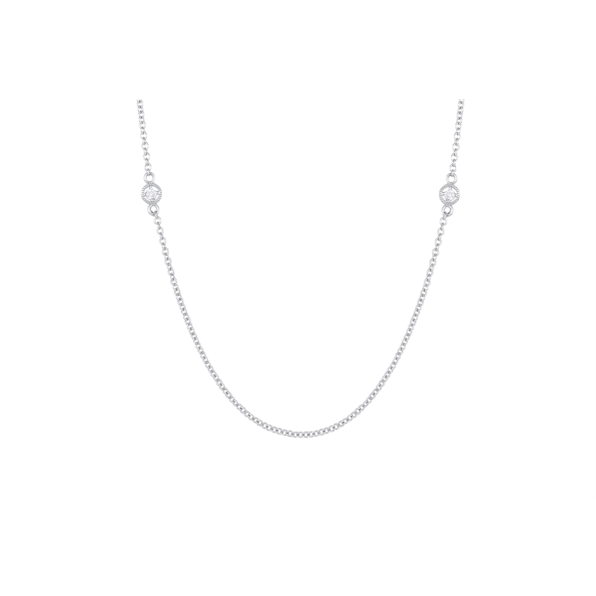Tacori Necklaces in White Gold containing Diamond FC 107-18 UP