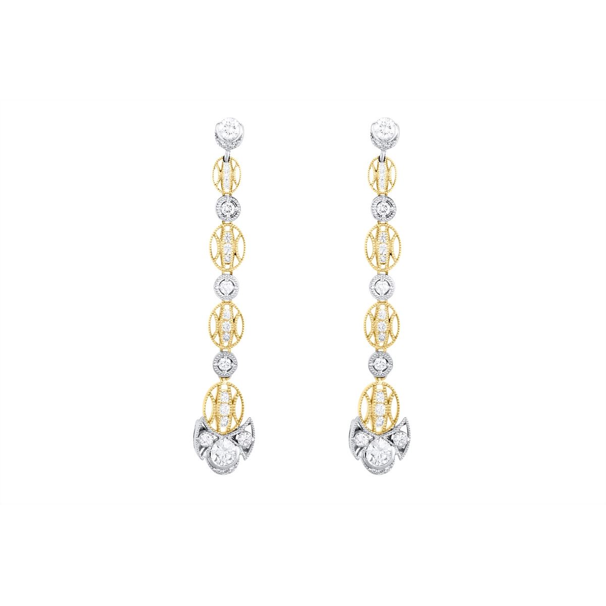 Tacori Earrings in Mixed Metals containing Diamond FE 1000 Y