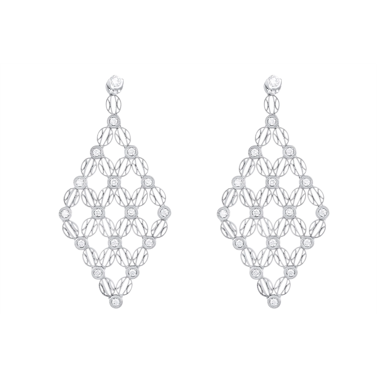 Tacori Earrings in White Gold containing Diamond FE 1001