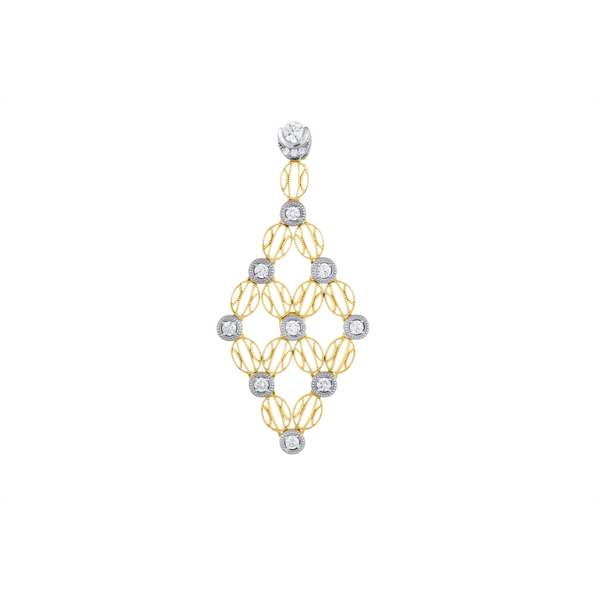 Tacori Earrings in Mixed Metals containing Diamond FE 1022 Y
