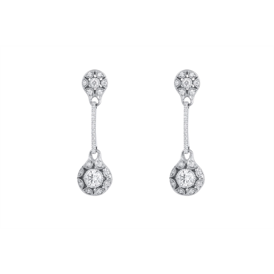 Tacori Earrings in White Gold containing Diamond FE 591