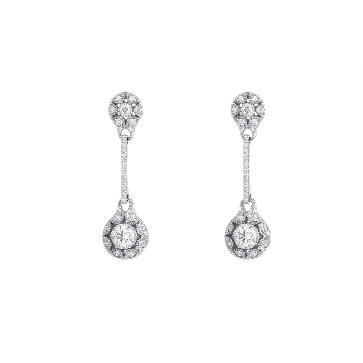 Tacori Earrings in White Gold containing Diamond FE 591