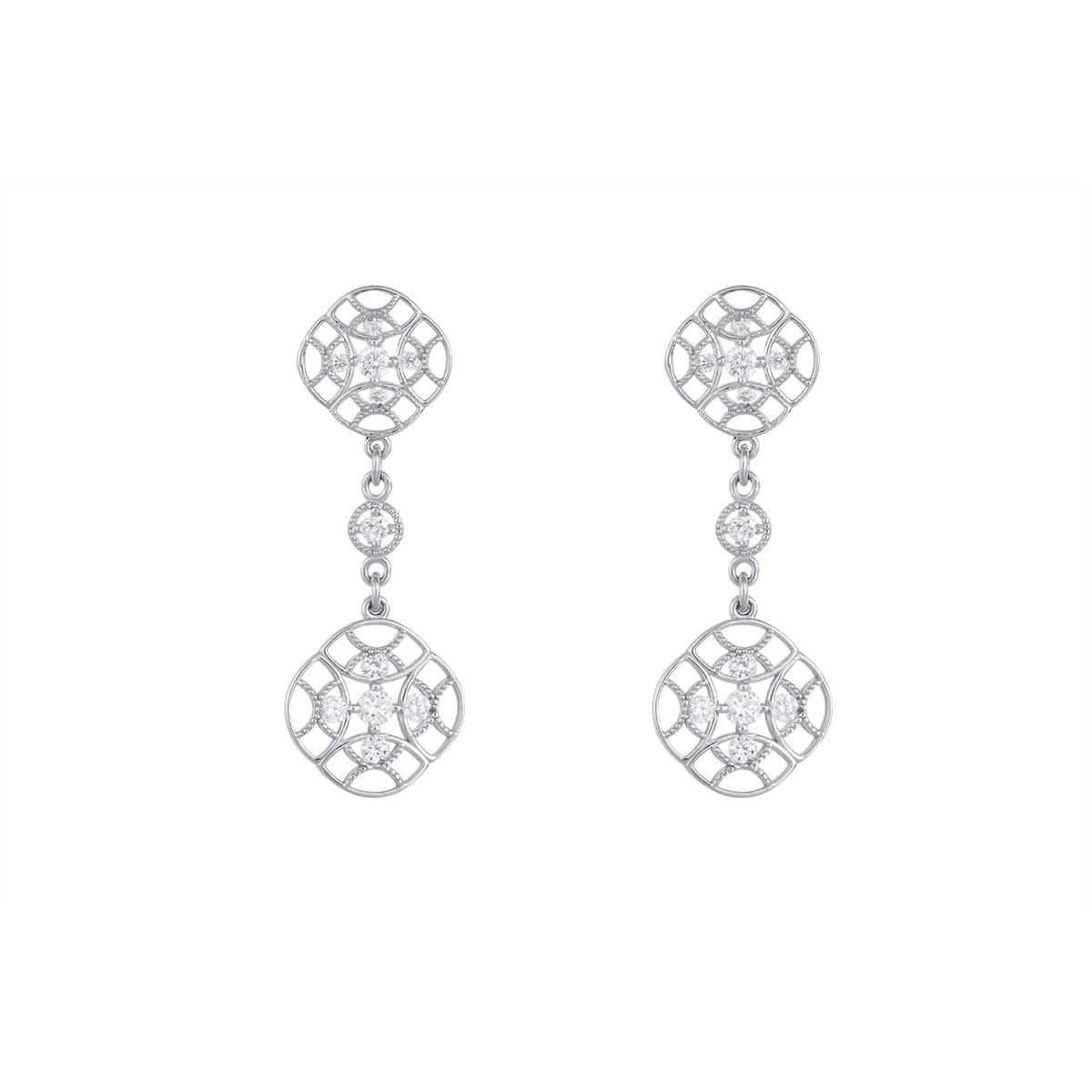 Tacori Earrings in White Gold containing Diamond FE 619