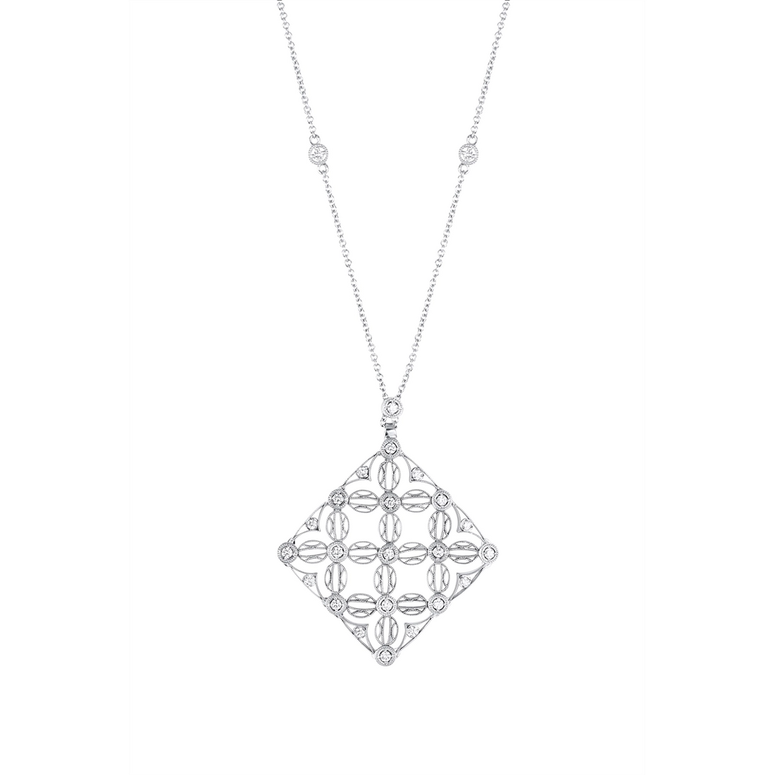 Tacori Necklaces in White Gold containing Diamond FP 1002
