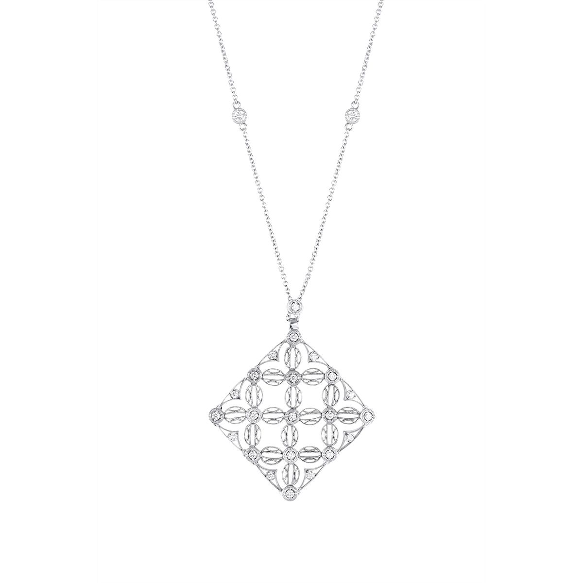 Tacori Necklaces in White Gold containing Diamond FP 1002