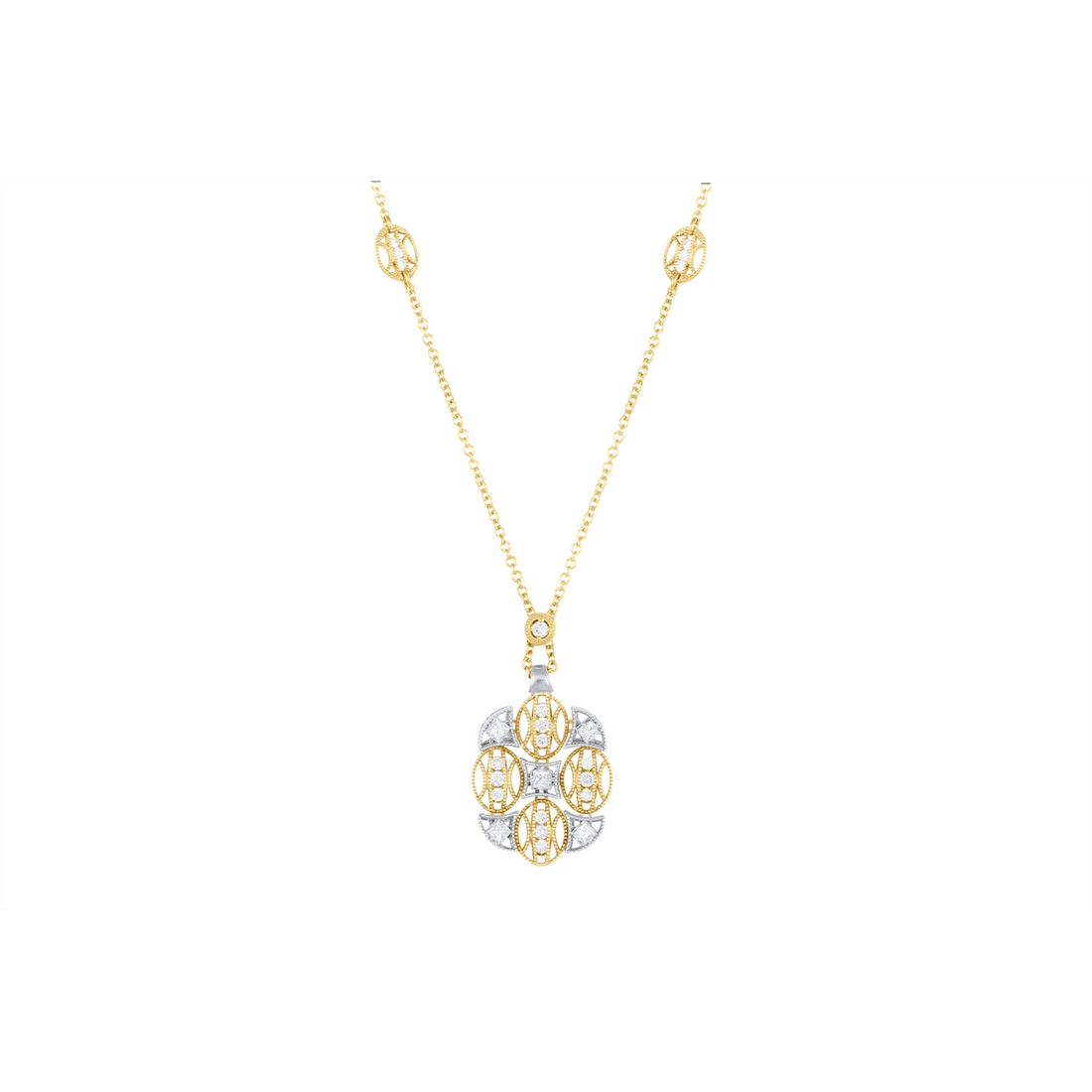 Tacori Necklaces in Mixed Metals containing Diamond FP 1008 Y