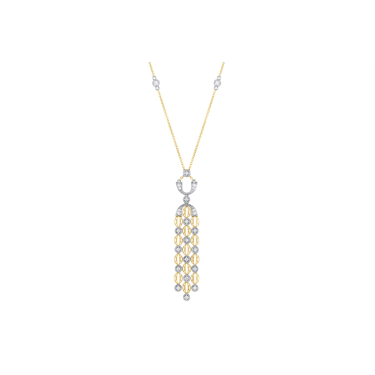 Tacori Necklaces in Mixed Metals containing Diamond FP 1012 Y