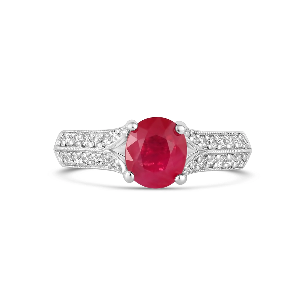 Ritani Rings in White Gold containing Multi-gemstone, Diamond, Ruby 60821