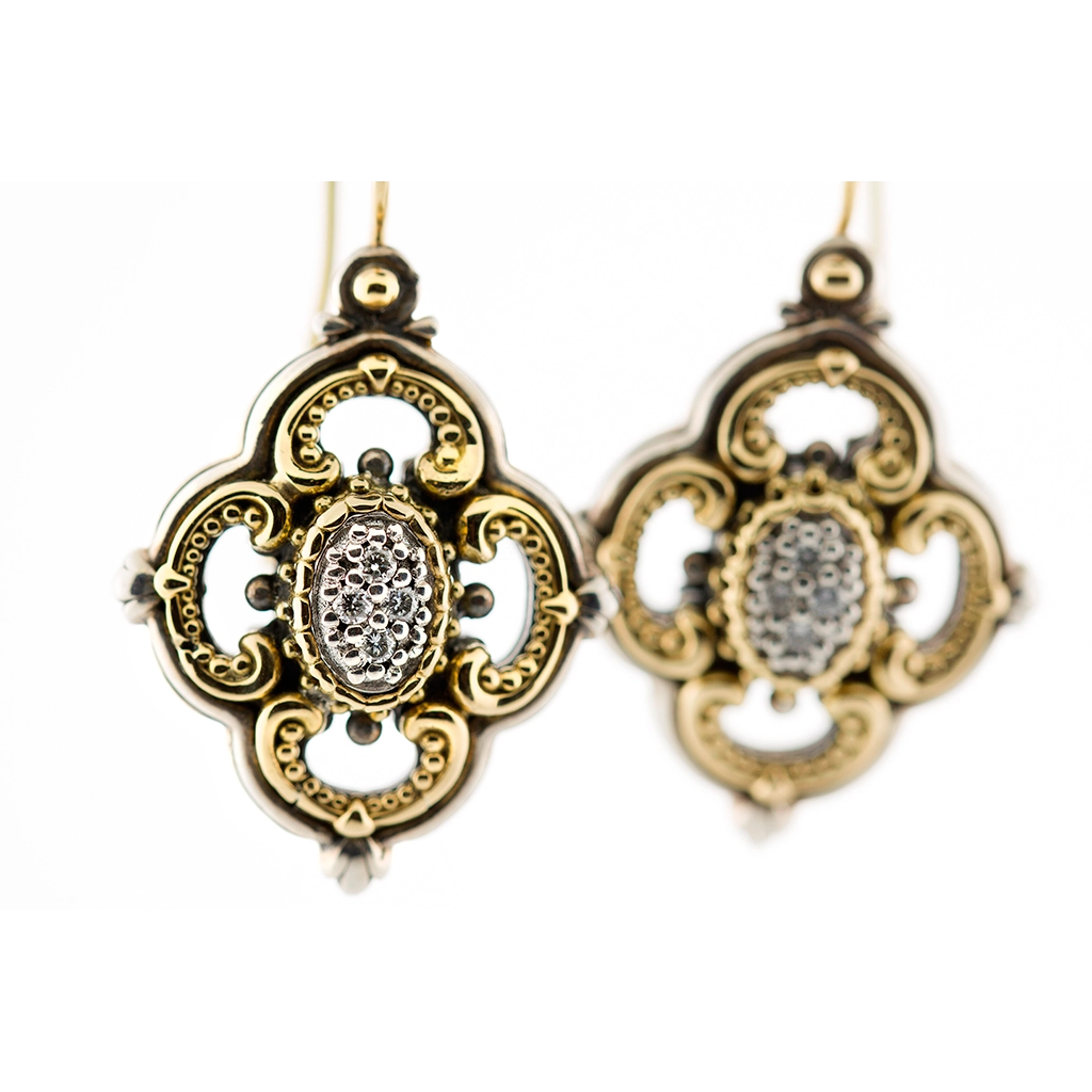 Konstantino Earrings in Mixed Metals containing Diamond SKMK2953-109