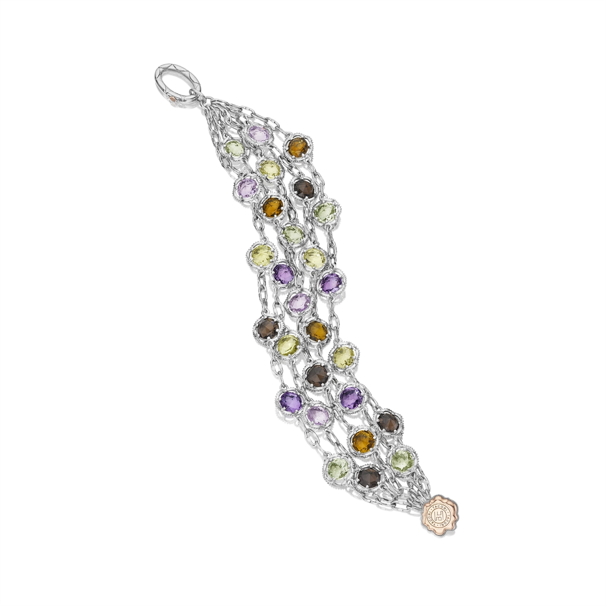 Tacori Bracelets in Mixed Metals containing Amethyst, Smokey quartz, Quartz, Other, Multi-gemstone SB100P