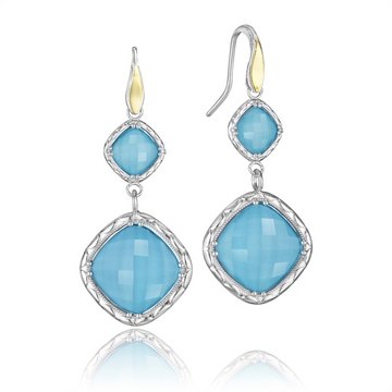 Tacori Earrings in Mixed Metals containing Quartz, Multi-gemstone, Turquoise SE118Y05