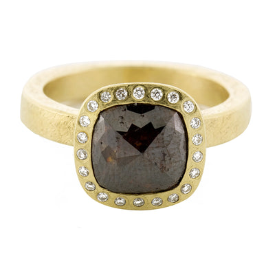 csv_image Todd Reed Ring in Yellow Gold containing Diamond TRDR480-18KY-SQ-5