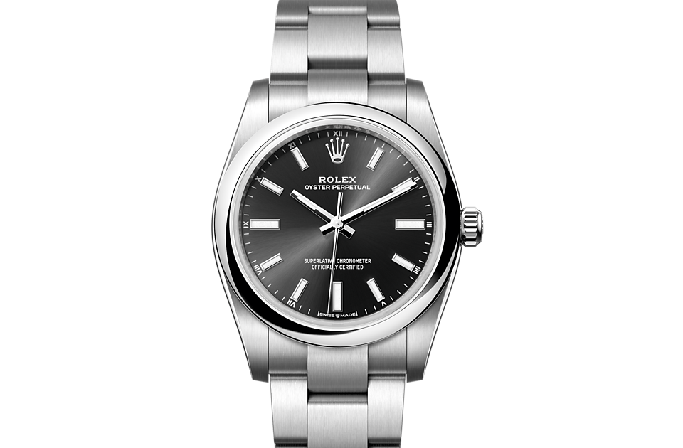 Rolex Oyster Perpetual 34 m124200-0002 Watch Font Facing