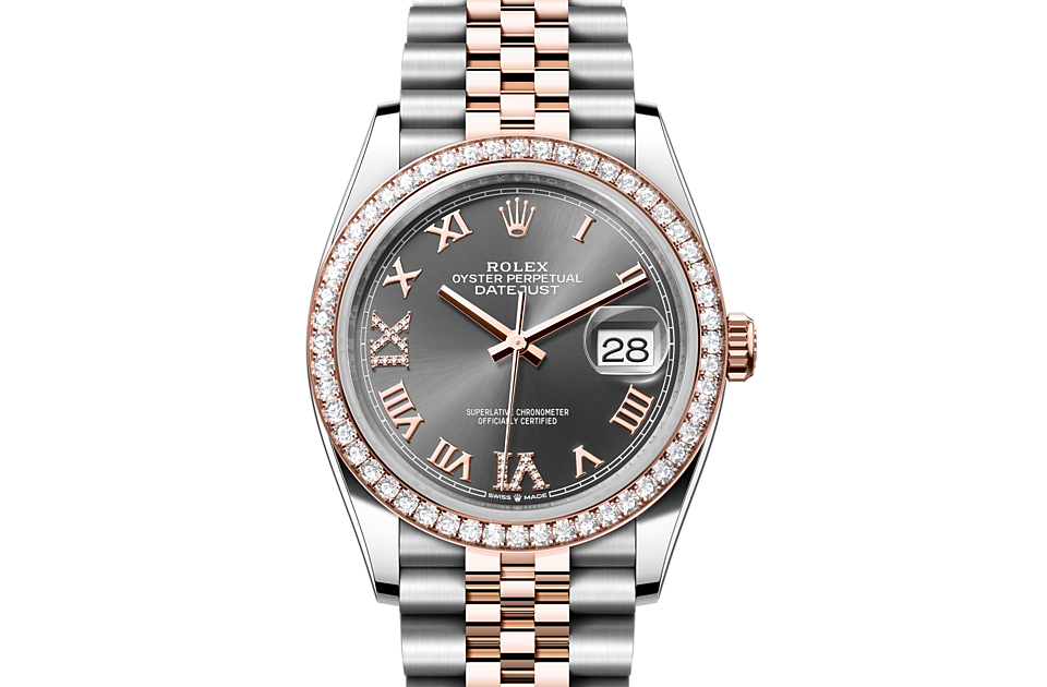 Rolex datejust top 36 everose gold