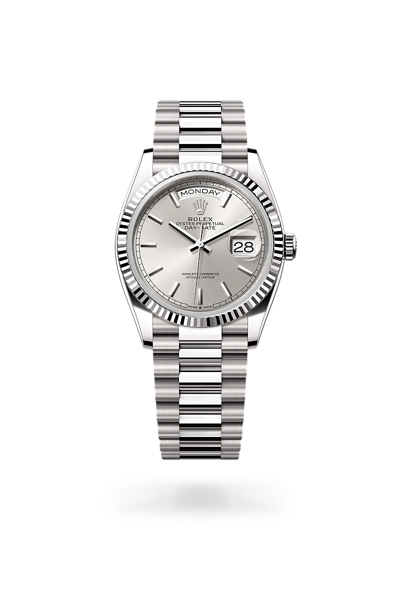 Rolex Day-Date in 18 kt white gold, M128239-0005 - Meierotto Jewelers