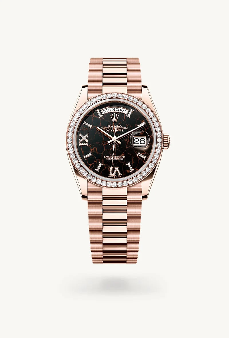 Rolex Day-Date 36 18 kt Everose gold, M128345RBR-0044