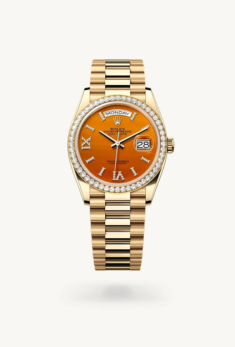 Rolex Day-Date 36 18 kt yellow gold, M128348RBR-0049