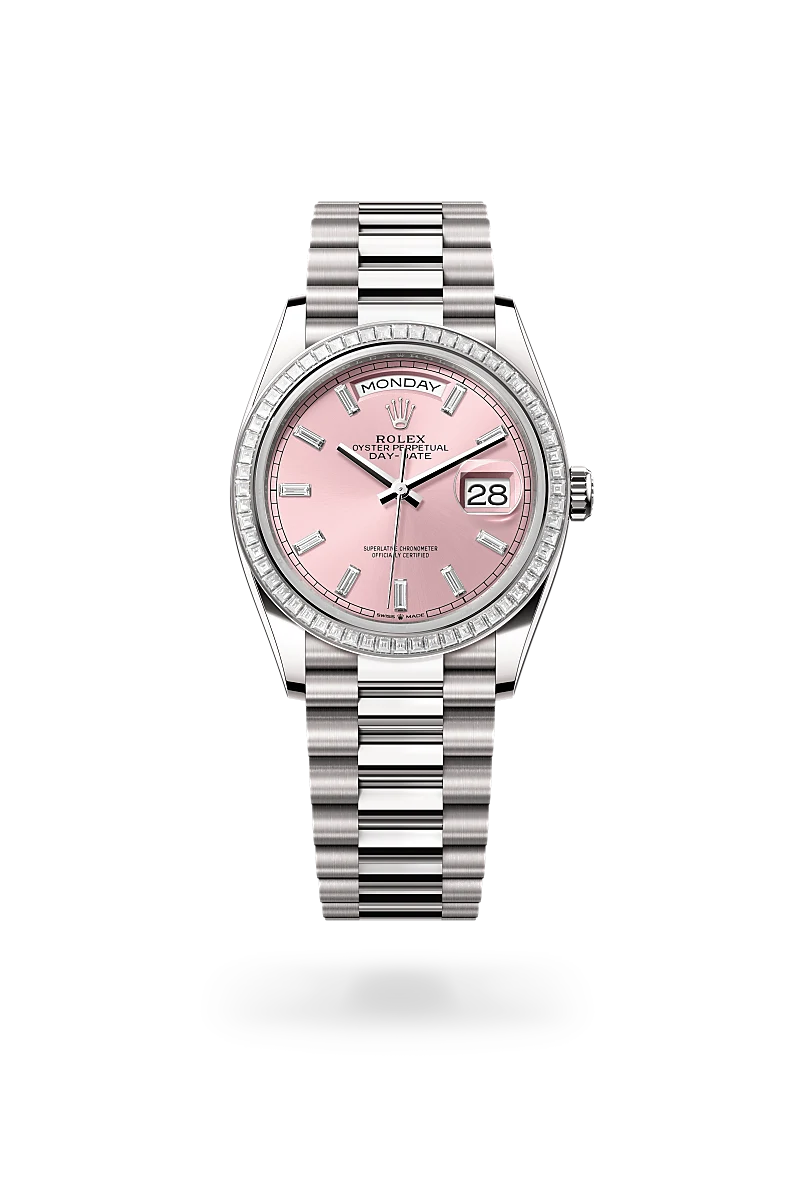 Rolex Day-Date in 18 kt white gold, M128399TBR-0029 - Meierotto Jewelers