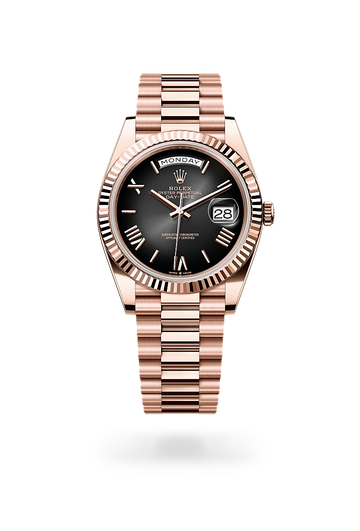 rolex Day-Date in 18 kt Everose gold, M228235-0055 - Meierotto Jewelers