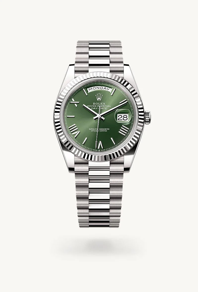Rolex Day-Date in 18 kt white gold, M228239-0033 - Meierotto Jewelers