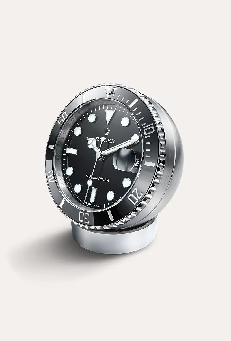 Rolex Submariner Date desk clock 80 mm, stainless steel C909010LN-0001 at Meierotto Jewelers