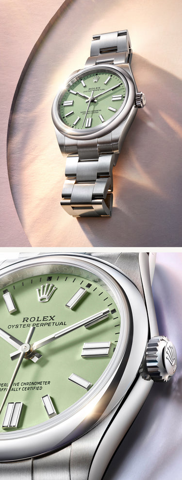 alt="rolex new Oyster Perpetual watches 2025 - Meierotto Jewelers"