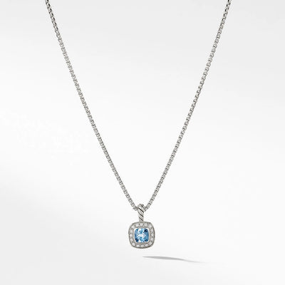 csv_image David Yurman Necklace in Silver containing Blue topaz , Multi-gemstone, Diamond KN1038SSABTDI14