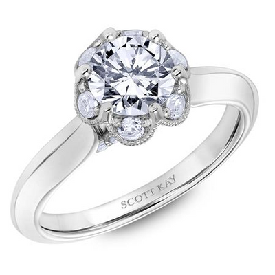 csv_image Scott Kay Engagement Ring in White Gold containing Diamond 31-SK6027ERW-E