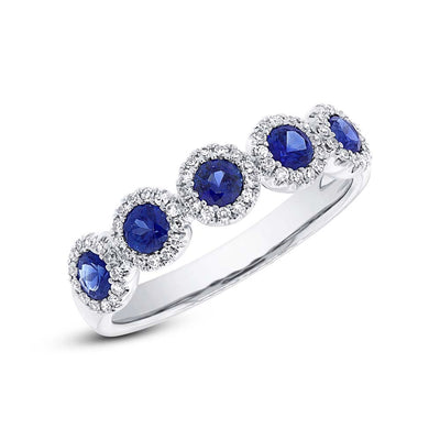 csv_image Wedding Bands Ring in White Gold containing Multi-gemstone, Diamond, Sapphire 378470