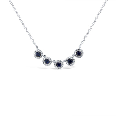 csv_image Necklaces Necklace in White Gold containing Multi-gemstone, Diamond, Sapphire 383293