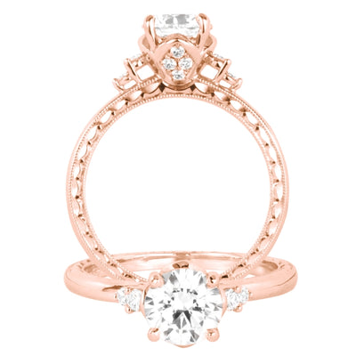 csv_image Jack Kelege Engagement Ring in Rose Gold containing Diamond KGR1183-P