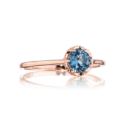 csv_image Tacori Ring in Rose Gold containing London blue topaz SR23433FP