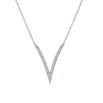 csv_image Gabriel & Co Necklace in White Gold containing Diamond NK4720W45JJ