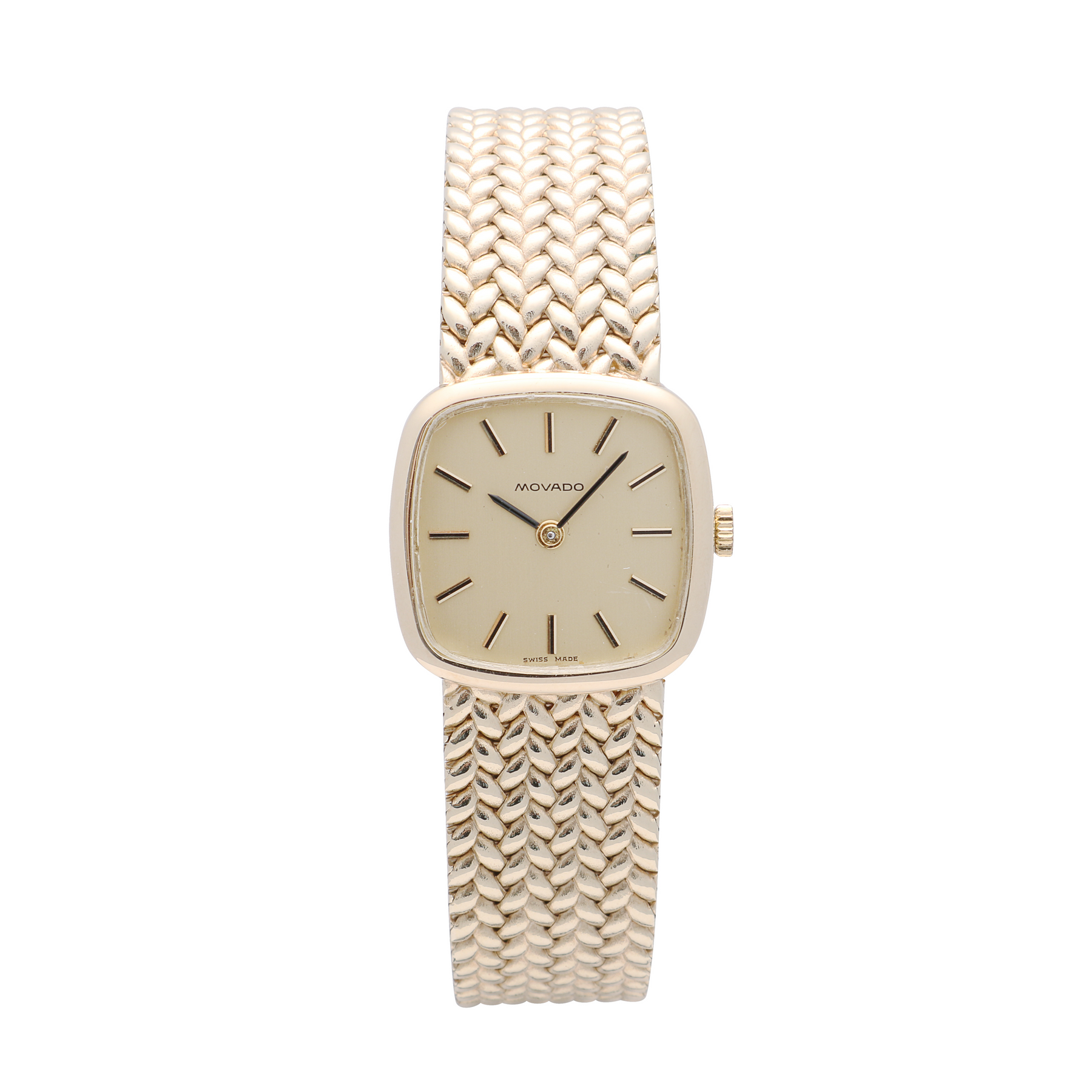 Vintage Movado Watch 14K Yellow Gold 23mm Manual Wind (Preowned