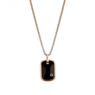 csv_image Nomination Necklace in Alternative Metals containing Black diamond 132905/011