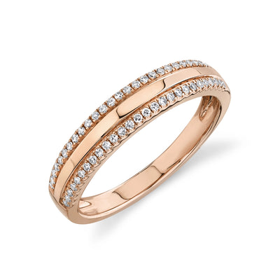 csv_image Wedding Bands Ring in Rose Gold containing Diamond 403017