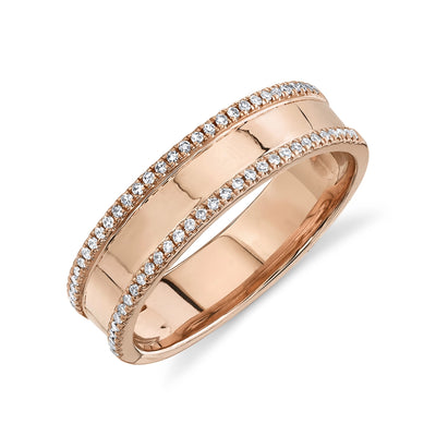 csv_image Wedding Bands Ring in Rose Gold containing Diamond 403020