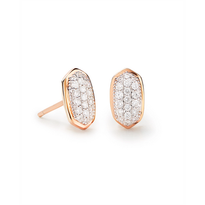 csv_image Kendra Scott Earring in Rose Gold containing Diamond 4217713758