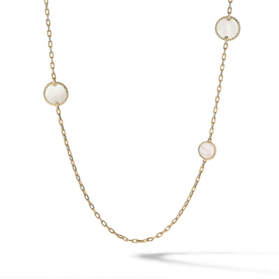 csv_image David Yurman Necklace in Yellow Gold containing Mother of pearl, Black onyx, Multi-gemstone N1701288BXM36