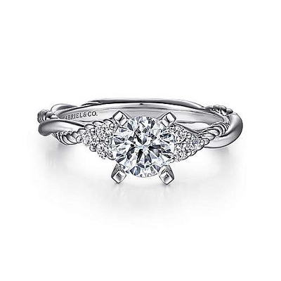 csv_image Gabriel & Co Engagement Ring in White Gold containing Diamond ER8817W44JJ