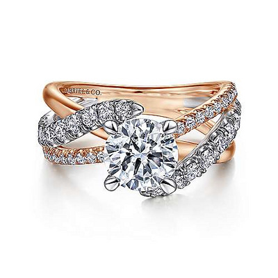 csv_image Gabriel & Co Engagement Ring in Mixed Metals containing Diamond ER12337R6T44JJ