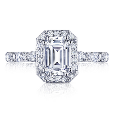 csv_image Tacori Engagement Ring in White Gold containing Diamond HT 2560 EC 8X6 W