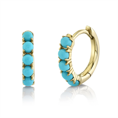 csv_image Earrings Earring in Yellow Gold containing Turquoise 411918