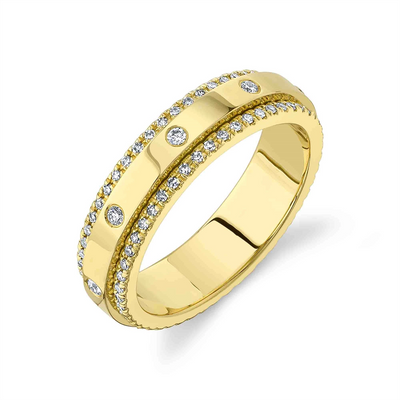 csv_image Wedding Bands Ring in Yellow Gold containing Diamond 412077