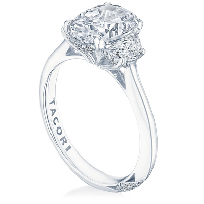 csv_image Tacori Engagement Ring in Platinum/Palladium containing Diamond HT 2688 OV 10X7.5