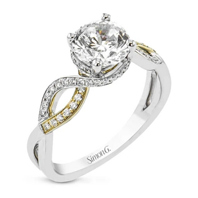 csv_image Simon G Engagement Ring in Mixed Metals containing Diamond LR2954-WYG