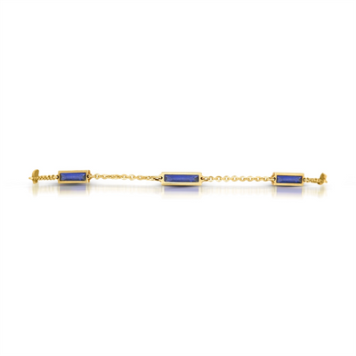 csv_image Frederic Sage Bracelet in Yellow Gold containing Lapis BR6-4-YLAP