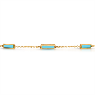 csv_image Frederic Sage Bracelet in Yellow Gold containing Turquoise BR6-4-YTQ